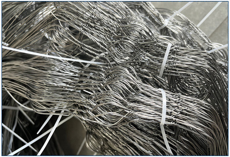 ตาข่ายป้องกันรถถัง MZP มองเห็นได้ยาก ลวดกีดขวาง 0.5-0.9 มม. 4