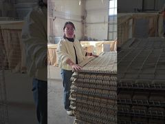 กาบิออนเชื่อมสังกะสีบุด้วยแผ่นใยสังเคราะห์ บรรจุทรายสำหรับกำแพงป้องกัน