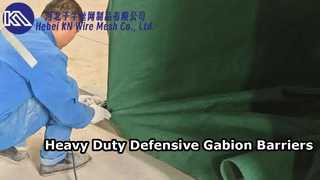 ลวดตาข่ายสังกะสีหนักเชื่อม Gabion อุปสรรคระบบป้องกันสิ่งกีดขวาง