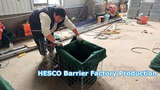 กระบวนการผลิตสิ่งกีดขวางการป้องกัน HESCO | จากวัตถุดิบสู่ผลิตภัณฑ์สำเร็จรูป