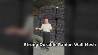 ลวดเหล็กชุบสังกะสีหกเหลี่ยม PVC เคลือบ Gabion ผนังยึดผนังตาข่าย 80x100 มม