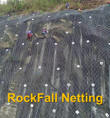 Rockfall Protection Netting 4mm Gabion Baskets กำแพงกันดิน