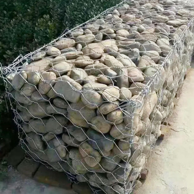 กล่องเกเบี้ยนหกเหลี่ยมชุบสังกะสีแบบจุ่มร้อน GABION RETAINING WALL RIVER BANK PROTECTION GABION