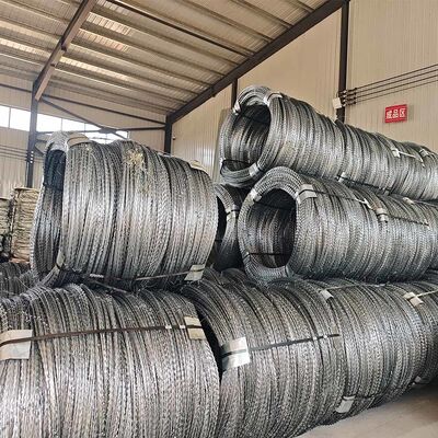 Hot-Dip Galvanized Blade Barbed Wire Razor Barbed Wire Farm Security Anti Climbing