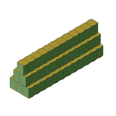 ป้องกันสนิม ป้องกันน้ําท่วม Weldered Hesco Barrier กล่อง Gabion สําหรับการป้องกัน