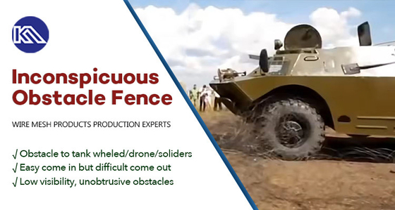 เครือข่ายไฟฟ้ากระบะที่กําหนดเอง Anti Tank Track Wrapping Wire Mesh