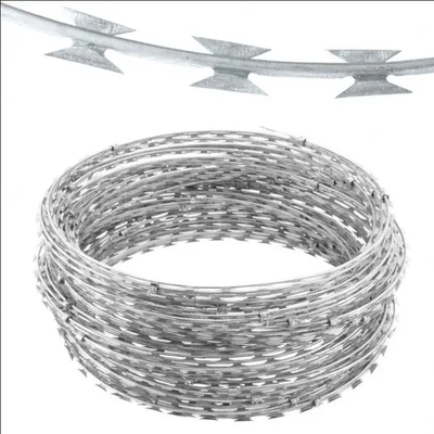 โรงงานตรง Hot Dip สแตนเลสเหล็กแกลวน Mesh รั้วกันสนิม Razor สายดัด BTO-22 สําหรับความปลอดภัยสําหรับคุก