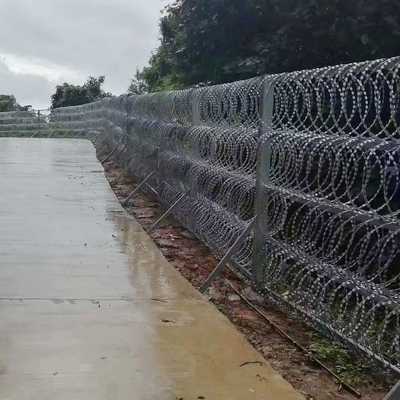 Bto-28 PVC Paiting Razor Coil Barbed Wire Solution สําหรับความปลอดภัยและการป้องกันที่เพิ่มขึ้น