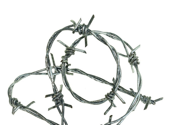14gauge Double Twisted Hot Dip Galvanized Steel Barbed Wire สายสแตนเลสมีสัญลักษณ์ขัดขวาง