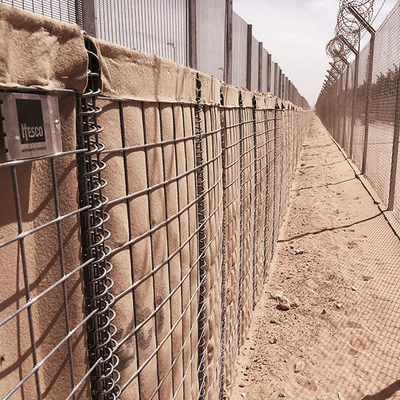 MIL 10 หนักซิงก์เคลือบ Hesco Barrier เป็นทางแก้ไขชั่วคราวสําหรับโครงการป้องกันน้ําท่วมในระยะสั้น