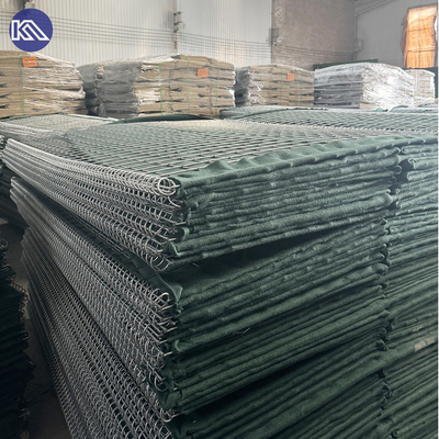 MIL1 1.37m สูง Galfan ปกแต่งสาย Gabion welded กับ Geotextile เกรดทหาร HESCO ป้องกันน้ําท่วมในตลาดอเมริกา
