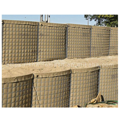 350 กรัมของอะลูมิเนียมซิงก์ วัสดุป้องกันอุปสรรค โลด กําแพง Gabion ด้วยทราย / แปลงเขียว