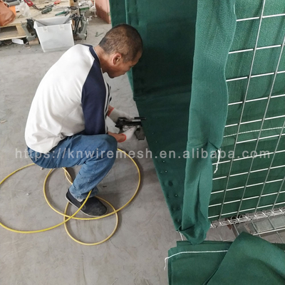 350 กรัมของอะลูมิเนียมซิงก์ วัสดุป้องกันอุปสรรค โลด กําแพง Gabion ด้วยทราย / แปลงเขียว
