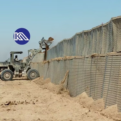 ป้องกันการกัดรังภาระภาระหนัก Gabion Barrier Galfan Coating Mi10 ป้องกันการกัดรังภาระภาระภาระสําหรับผนังรองรับฉุกเฉิน