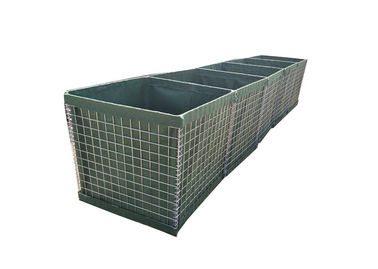 มิล 10 ทหาร Hesco ปกป้อง ความสูง 1m ความกว้าง 1m กรอบด้วยเท็กสติล