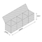 กรงหิน Hexagonal Pvc Coated Gabion Box  2x1x0.5