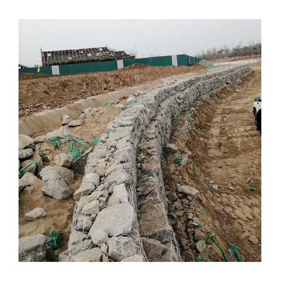 กำแพงทะเลป้องกันชายฝั่ง Gabion ตะกร้าตาข่ายชายหาดกำแพงกันดินป้องกันการพังทลาย