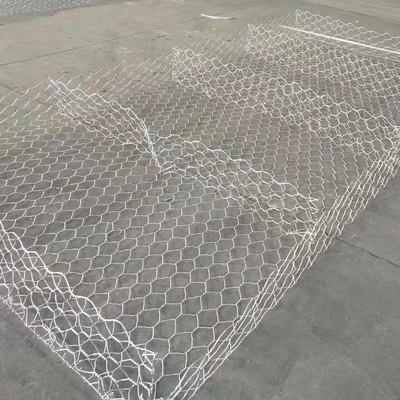 ชุบสังกะสี 2x1x1 Gabion Box Pvc เคลือบ 80 × 100mm รูตาข่าย 275 Gsm เคลือบสังกะสี
