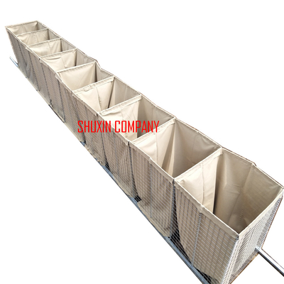 Sand Filled Mil 1 อุปสรรคทางทหาร Hesco ด้วย Geotextile