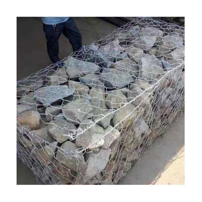 มาตรฐานการป้องกันการกัดกร่อนของแม่น้ำ Gabion Baskets สังกะสี 2x1x1m