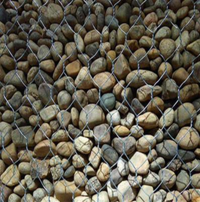 เหล็กลวดตาข่าย Gabion กล่องยึดผนังบล็อกเคลือบสังกะสี / พีวีซี 1mx1m