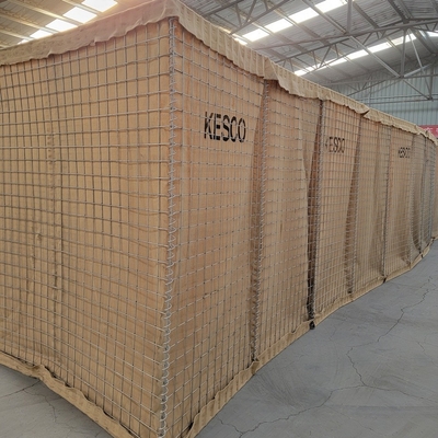 รอยผนังกล่องเกเบี้ยนทหารทราย Hesco Barrier กองทัพป้องกัน
