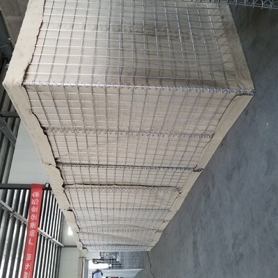 River Protection Mil 10 Hesco Defensive Barrier พร้อมผ้าใยสังเคราะห์สีทราย 300 กรัม
