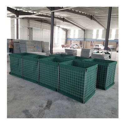 Mil4 Welded HESCO Sand Filling Barrier ทางทหารพร้อม Geotextile 300g / M2