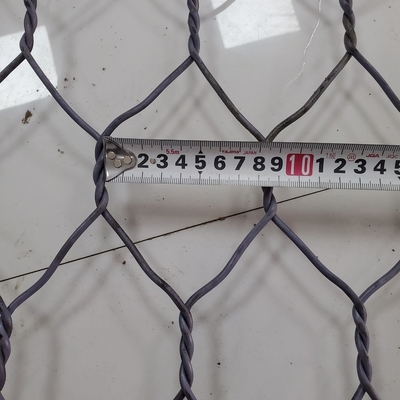 คอนแทคก่อสร้าง 3.05 มม. PVC  Gabion Basket Filled Stone Galvanized