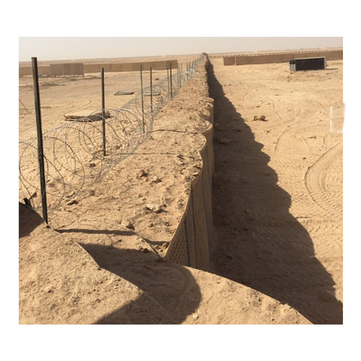 ทรายทหารเชื่อม 5 มม. Hesco Gabion Box Wall Army Protective