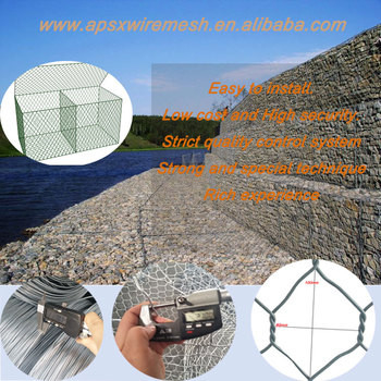 ซิงค์หนักเคลือบ Pvc กล่อง Gabion 2x1x0.5m สําหรับการผลิตเพิ่มขึ้น