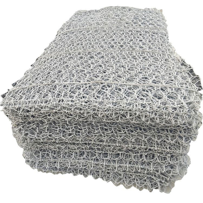 เนื้อผ้า 3.0mm Gabion Cage ผนังยึด 80mm X 100mm ขนาด Mesh