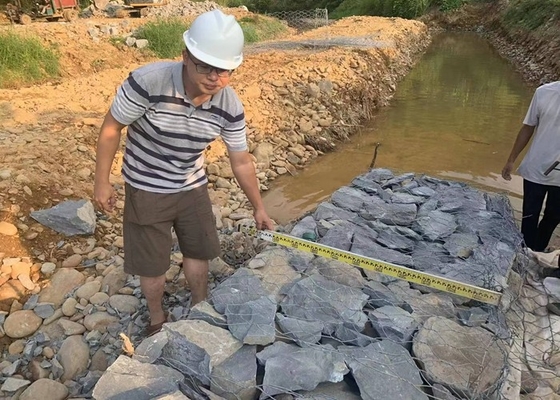 กระปุก 2x1x1m ก๊าบิออนสาย Mesh กล่อง 80x100mm หกเหลี่ยม