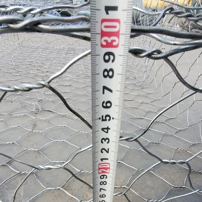 2x1x1m หิน Gabion กระเป๋า 8 * 10cm หุ้ม Hexagon