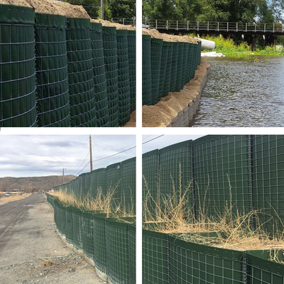 กัลวาเนียสทหาร ป้องกัน welded Mesh Gabion มิล 7 มิล 8 มิล 10
