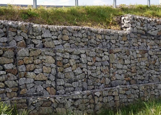 กัลฟานเคลือบกระชับ Mesh Gabion สําหรับการสนับสนุนสลัดและการสนับสนุนกองทุนหลุม