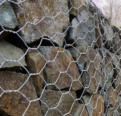 Shuxin Hot Galvanized 60 * 80mm หลุม 2.7mm สาย Mesh กระเป๋า Gabion สําหรับการควบคุมน้ําท่วม