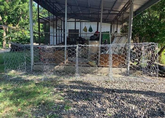 4x1x1m 3.05mm สาย Gabion กระเป๋าสําหรับเขื่อนและก่อสร้างรากฐานที่มีโครงสร้างโลหะกระบอก