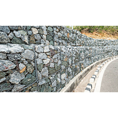 100mmx120mm Iron Mesh 3d Gabion กล่องหินสําหรับสวน Hot Dip สายผง Gabion