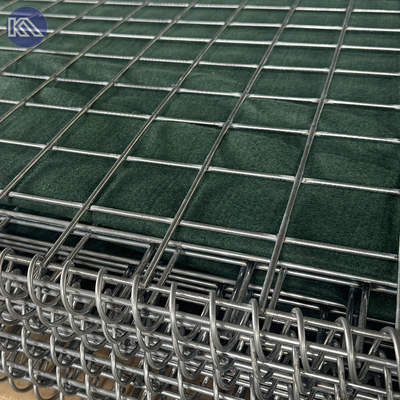 MIL1 1.37m สูง Galfan ปกแต่งสาย Gabion welded กับ Geotextile เกรดทหาร HESCO ป้องกันน้ําท่วมในตลาดอเมริกา