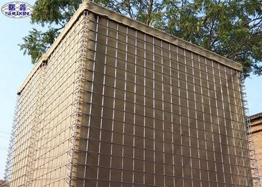 ผนังทรายตาข่าย Gabion กล่องป้องกันการระเบิด Barrier ป้องกันการบรรเทา