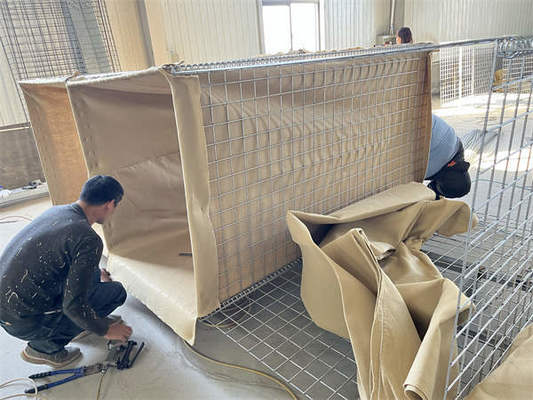 กําแพงทรายเหล็กผสมผสาน ป้องกันอุปสรรค ป้องกันระเบิด กรง ป้องกันน้ําท่วม กําแพงระเบิดก๊าบิออน