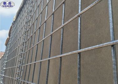 5mm ทหาร Gabion กล่องป้องกันสิ่งกีดขวางสำหรับการออกกำลังกายทหารวัสดุลวดเหล็ก