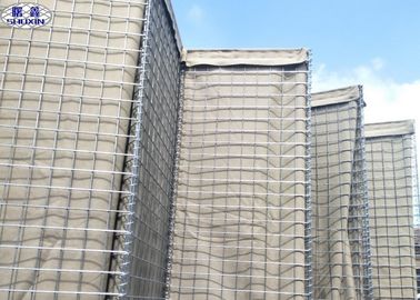 กำแพงทหาร Gabion Box กำแพง HESCO ปราการป้องกันสำหรับโอมานกองทัพเป็นมิตรกับสิ่งแวดล้อม