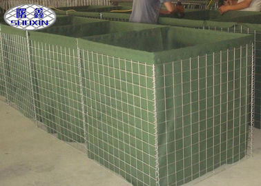 1*1*1ม. ป้อมปราการป้องกันสีเขียวกองทัพ Gabion Hesco Mlilatary Use Bastion