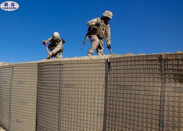 Heavy Military HESCO Barriers Container Zinc - Coating Welded Gabion