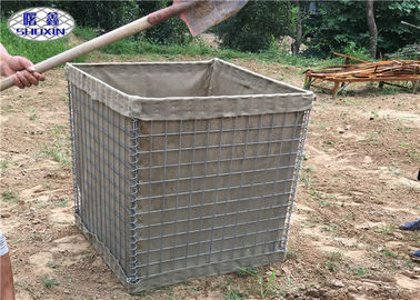 Galfan รอยป้องกัน HESCO อุปสรรค 5 กับผ้า Geotextile หน้าที่หนัก