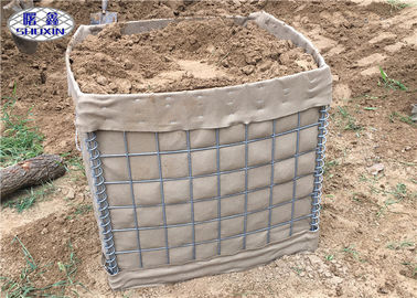 Geotextile เรียงรายทหาร HESCO Barrier, แรงดึงสูงรอย Gabion Barion