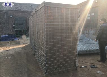 ลวดตาข่ายรอยเกเบียนกล่อง Bastion ทรายที่เต็มไปด้วยสีเบจ Geotextile ผ้า