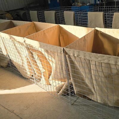 Heavy Duty Mil 6 อุปสรรคในการป้องกันถุงป้องกัน Gabion Bastions Hesco Barrier Price